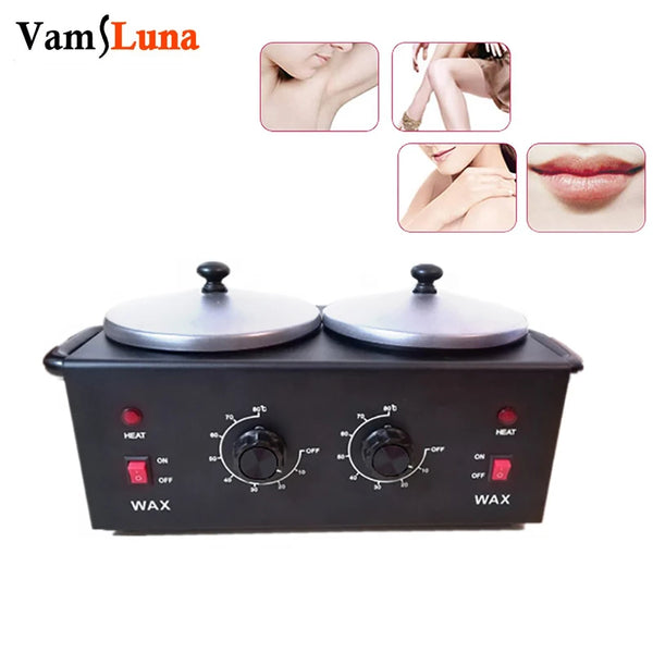 Dual Wax Pots 23L Electric Wax Heater Cabinet UV High Temperature Disinfection Towel Warmer Hair Removal UV Skin Body SPA Salon