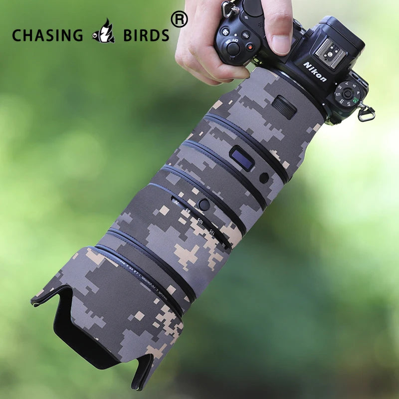 CHASING BIRDS camouflage lens coat for NIKON Z 70 200 F2.8 VR S waterproof and rainproof len protective cover z 70200 lens cover