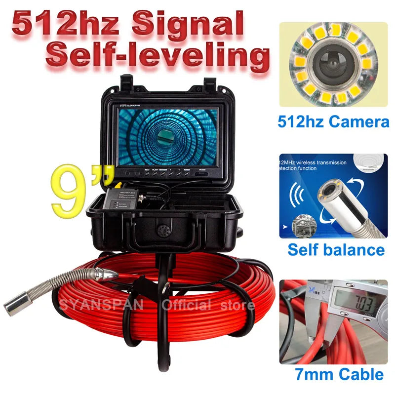 WiFi DVR SYANSPAN Self-Leveling Built-in 512Hz Transmitter Sonde for Pipe Location Endoscope,23mm Drain Pipe Inspection Camera