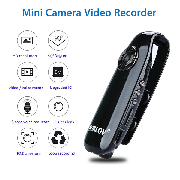 BOBLOV 007 HD 1080P Mini Small Camera Camcorder Body Police Pen Camera Mini DVR Security Video Recorder for Teaching Bicycles