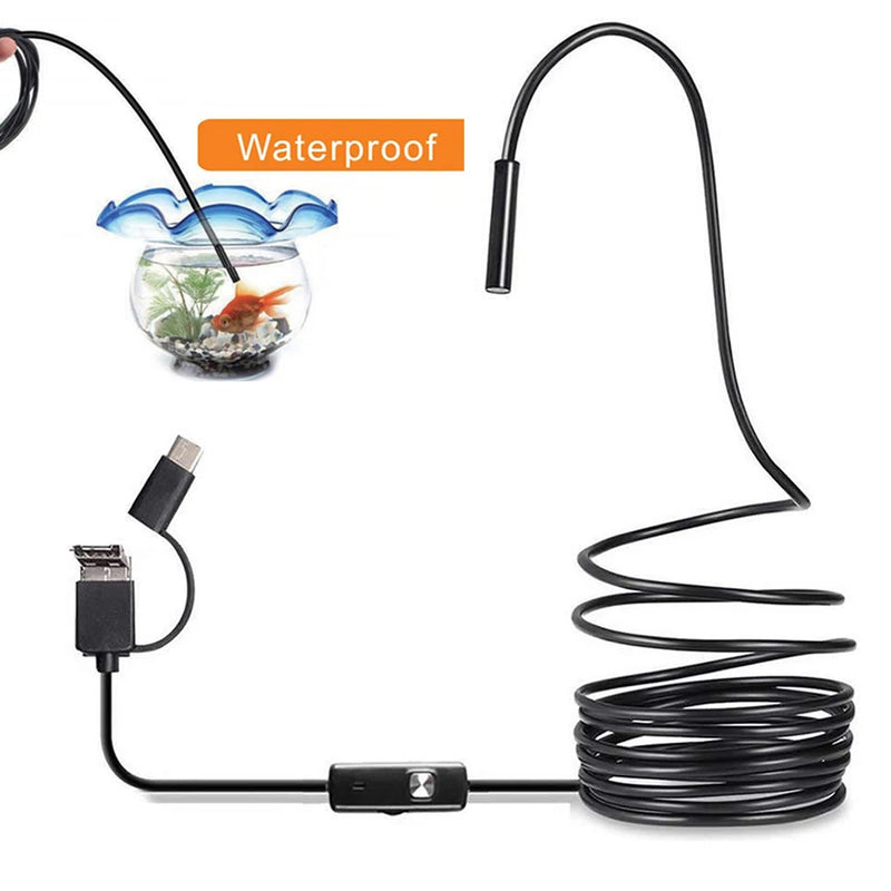 3 in 1 7.0mm Type-c USB Endoscope Camera Soft Cable for Android Phone PC Endoscope Type C Endoscope Inspection Mini Camera