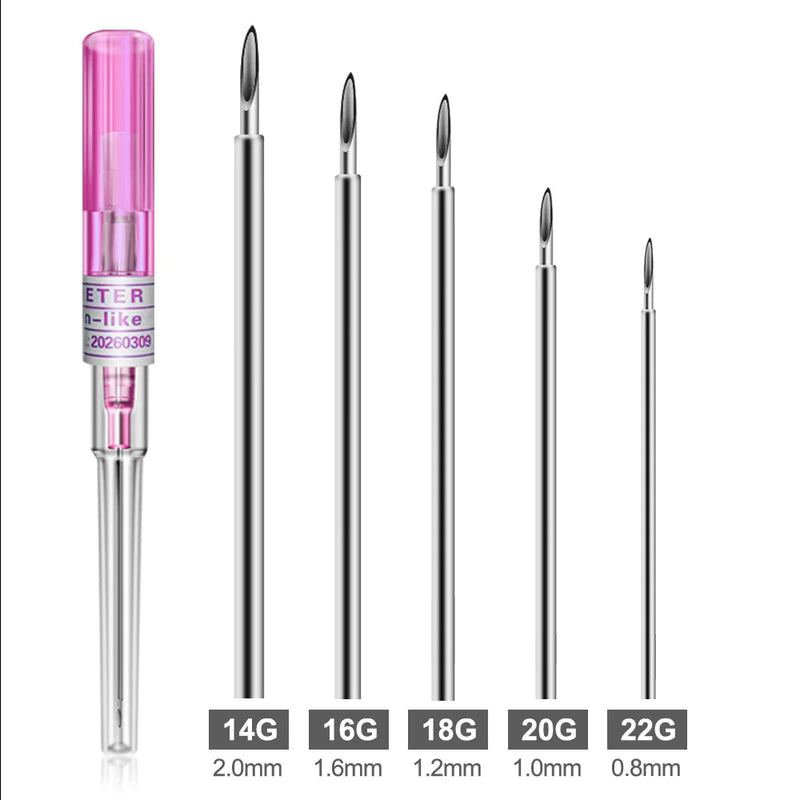 Disposable Piercing Needles 14/16/18/20/22G Catheter Cannula Sterile Body Ear Nose Nipple Lip Piercing Tools Tattoo Needle