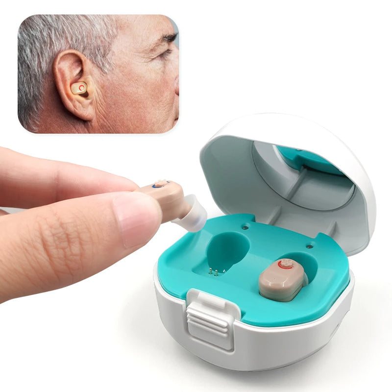 2022 New best Mini Ear Hearing Aids Apparatus In Ear Invisible Hearing Aid Assistant Adjustable Sound Amplifier For Deaf Elderly