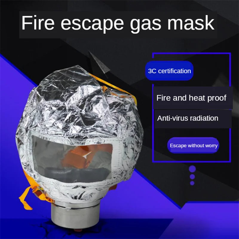 Fire Eacape Face Mask Self-rescue Respirator Gas Mask Smoke Protective Face Cover Personal Emergency Escape Hood PM016