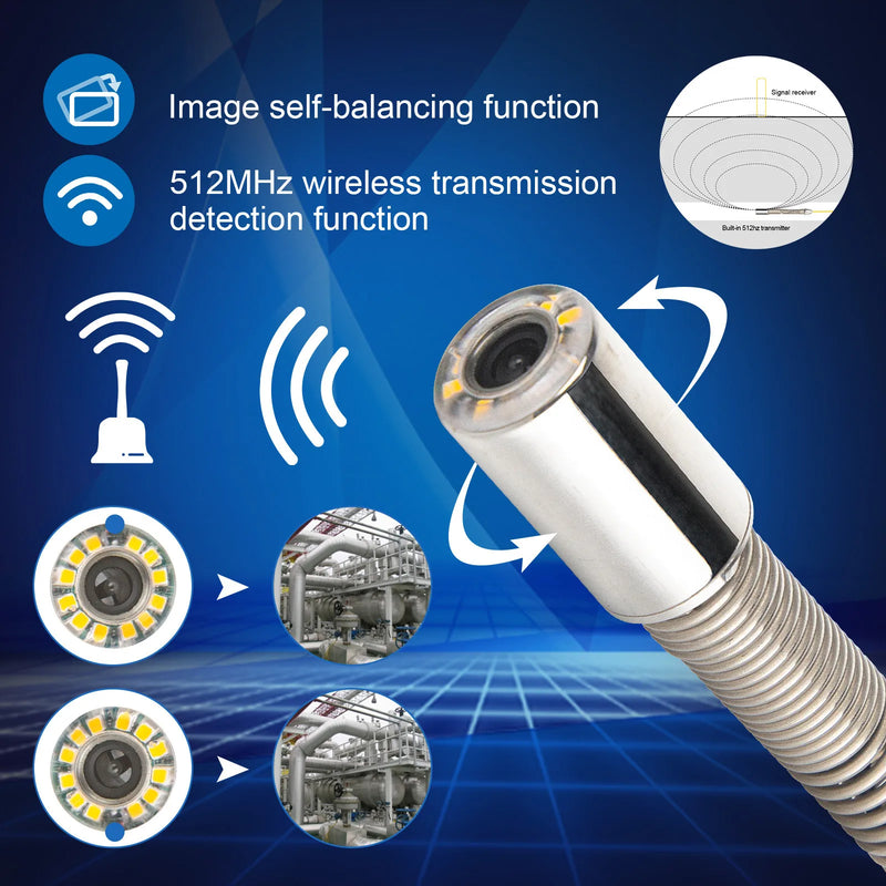 WiFi DVR SYANSPAN Self-Leveling Built-in 512Hz Transmitter Sonde for Pipe Location Endoscope,23mm Drain Pipe Inspection Camera