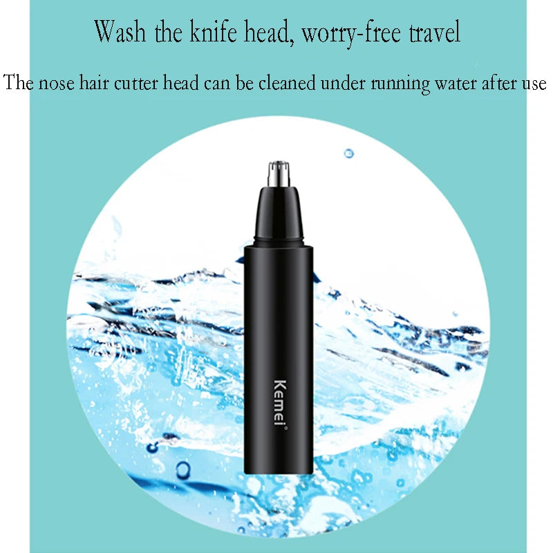 Original Kemei Professional Nose Trimmer For Men&Women Rechargeable Electric Ear Trimmer Nose Hair Removal Ear Cleaner Washable