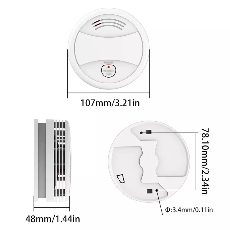 Tuya Smart Wifi Smoke Detector Sensor 80DB Alarm Fire Smoke Detector Wifi Fire Protection Home Security Alarm Smart Life APP