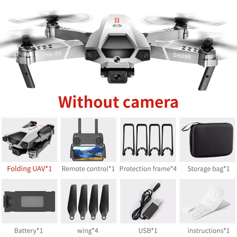 4K Obstacle Avoidance Aerial Photography FPV RC Drone 2.4G Optical Flow Positioning Trajectory Flight Remote Control Quadcopter