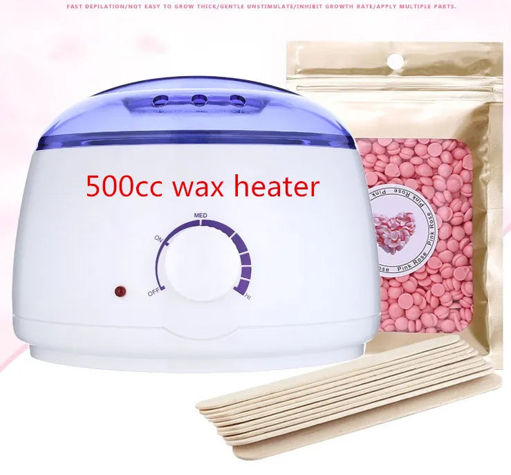 Electric Hair Removal Wax- Heater Wax Beans 10pcs Wood Stickers Hair Removal Sets Waxing Kit cera depilator