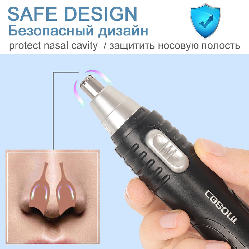 Electric Nose Hair Trimmer Mini Portable Ear Trimmer for Men Nose Hair Shaver Waterproof Safe Cleaner Tool Razor Men