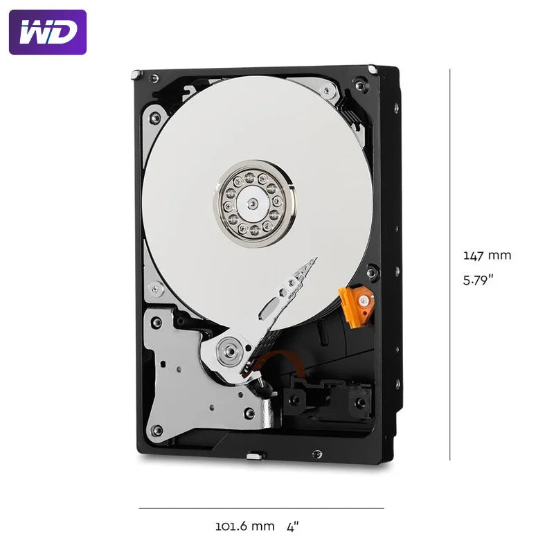 New! WD Surveillance 2TB Hard Drive Disk SATA III 64M 3.5" HDD HD Harddisk For Security System Video Recorder DVR NVR CCTV