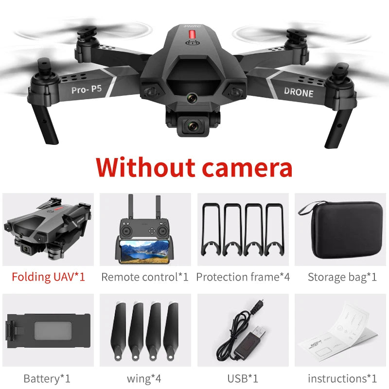 4K Obstacle Avoidance Aerial Photography FPV RC Drone 2.4G Optical Flow Positioning Trajectory Flight Remote Control Quadcopter