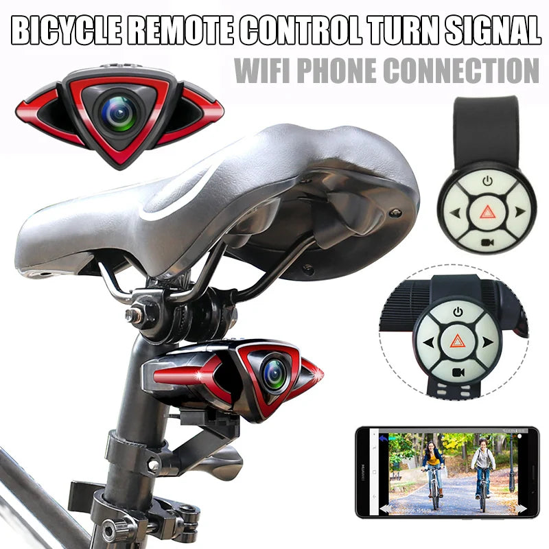 Cyclist Camera Night Rear View WiFi Mobile Phone Connection GPS Track Cam DVR Bicycle Cycling Video Recorder Bike Accessories