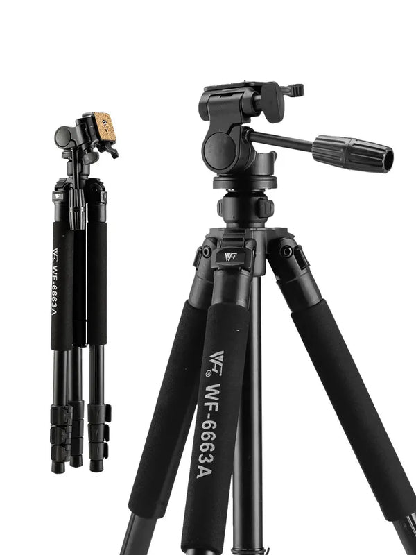 Weifeng WF6663A 6663A Professional Flexible Portable Camera Tripod with Tripod Head for DSLR Camera Camcorder Video Camera Stand