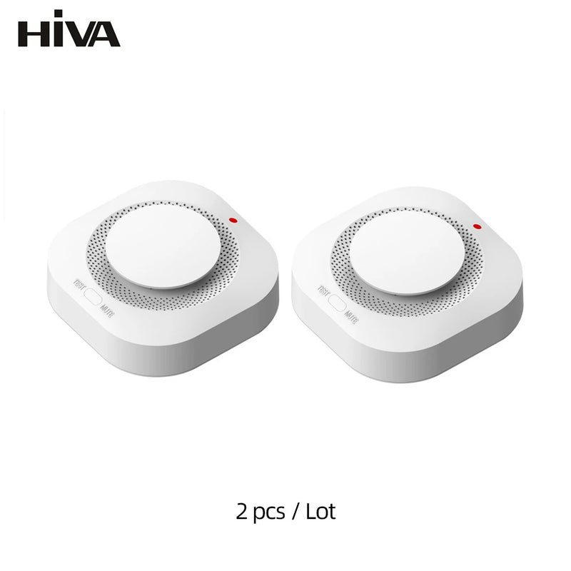 HIVA Wireless 433MHz Smoke Detector Fire Protection Home Alarm for Home Office Connect Alarm System Security Firefighters PA-441