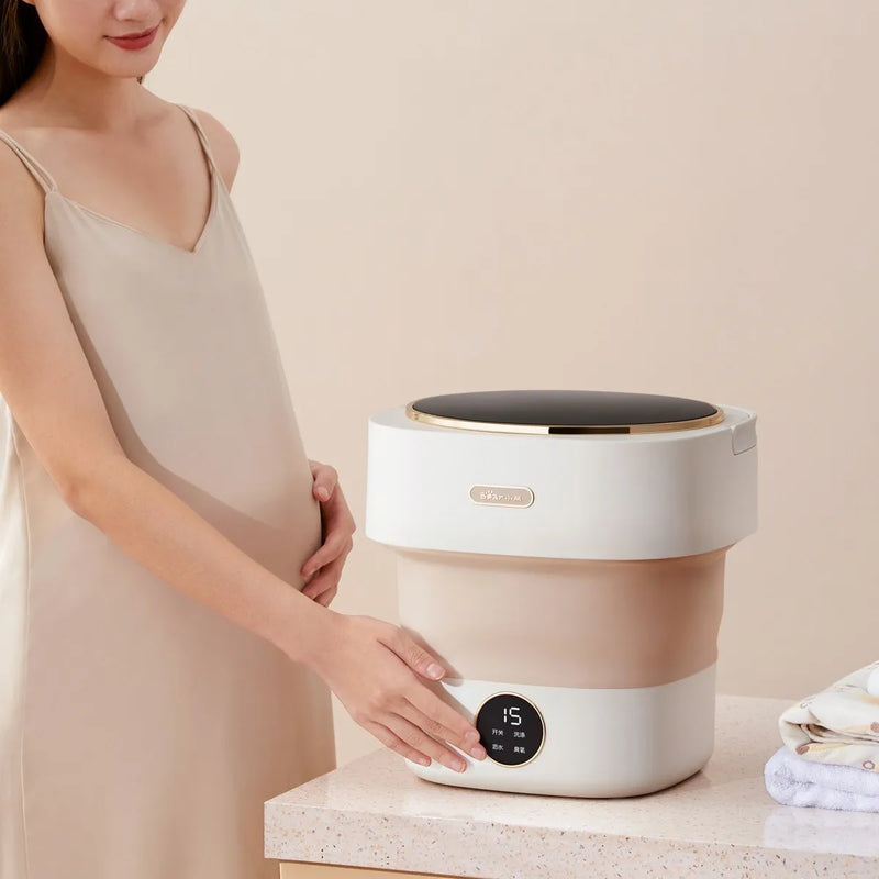 8.5L Portable Washing Machine Foldable Mini Underwear Socks Clothes with Dryer Bucket Washer Camping Home Appliance