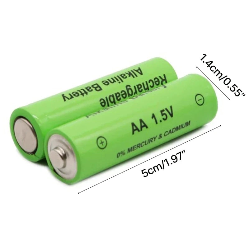 4PC Rechargeable 1.5V Alkaline Batteries Rechargeable AA Batteries Long Lasts Power Solution for Electronics Gadget