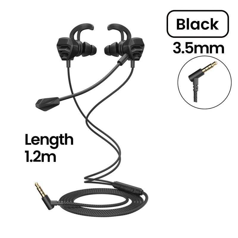 Type-C/3.5MM Plug Earphones Wired Gaming Headphones Handsfree Headset Gamer Earbuds With Mic For iPhone 16 15 pro Samsung Phones