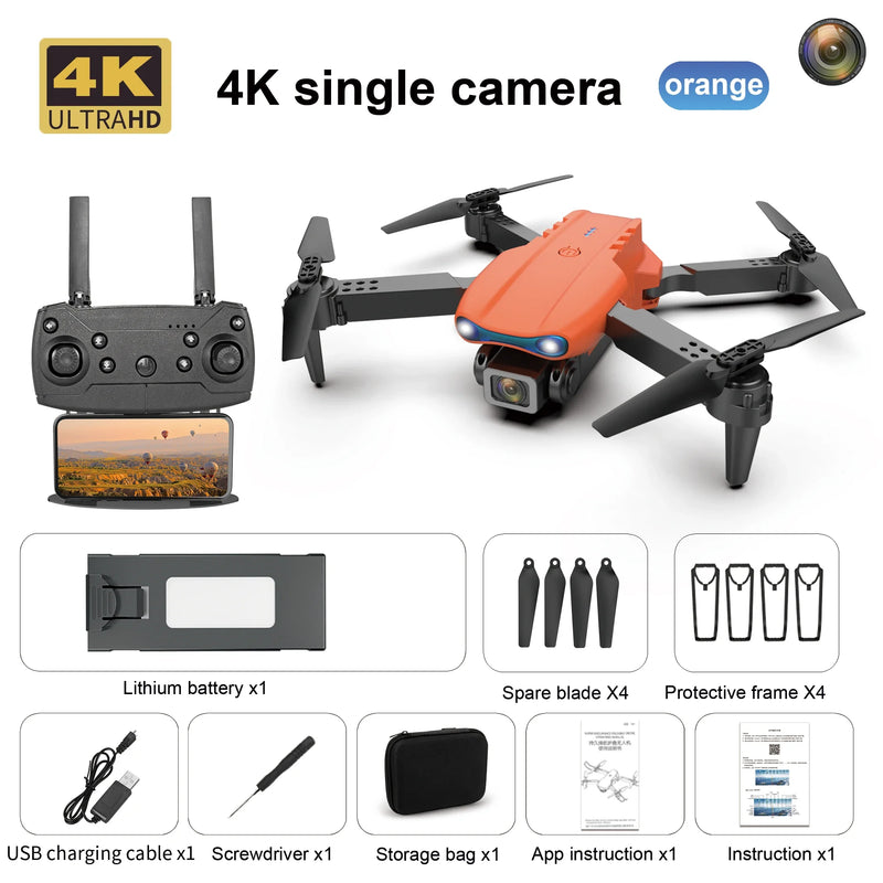 E99 Dual Camera Drone MHD Folding Professional Drones HD Dual Aerial Photography Four-axis flight Remote Control Drone Toys Gift