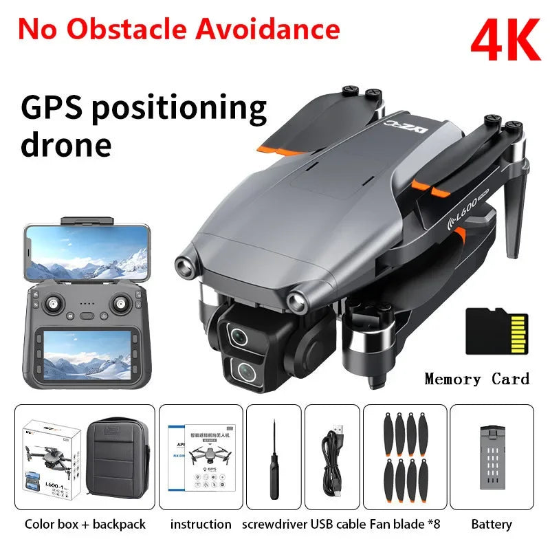 Brushless Obstacle Avoidance GPS Return Optical Flow 5G LCD WIFI FPV RC Drone 3KM 8K EIS Anti Shake Remote Control Quadcopter