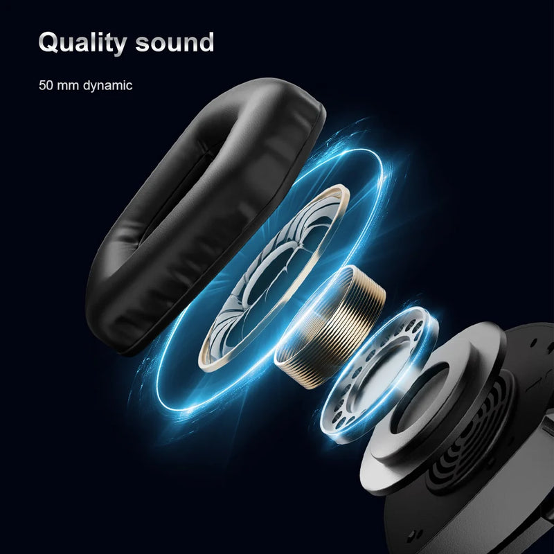 TAIDU T01 Gaming Headset High Quality Wireless Bluetooth Headphones 50mm Wired Quad-mode Earphone Gamer's Choice For PC Laptop