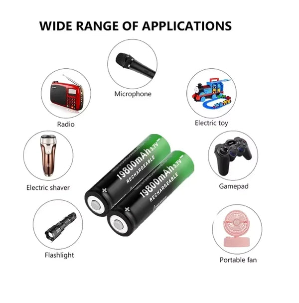 New Fast Charging 18650 Battery High Quality 9800mah 3.7V 18650 Li Ion Battery Flashlight Charging Battery + Free Delivery2024