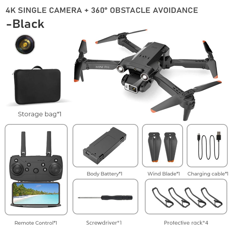 H63 RC Drone 4K Dual Camera Professional 360 Obstacle Avoidance Foldable RC Quadcopter Helicopter Mini Dron Children's Toys Gift