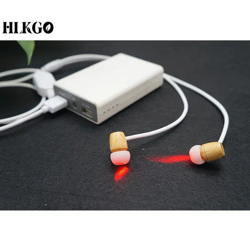 Tinnitus Ear Laser Therapy LLLT Irradiation Laser Physiotherapy Earplug Otitis Media Deafness Nose Rhinitis Sinusitis Treatment