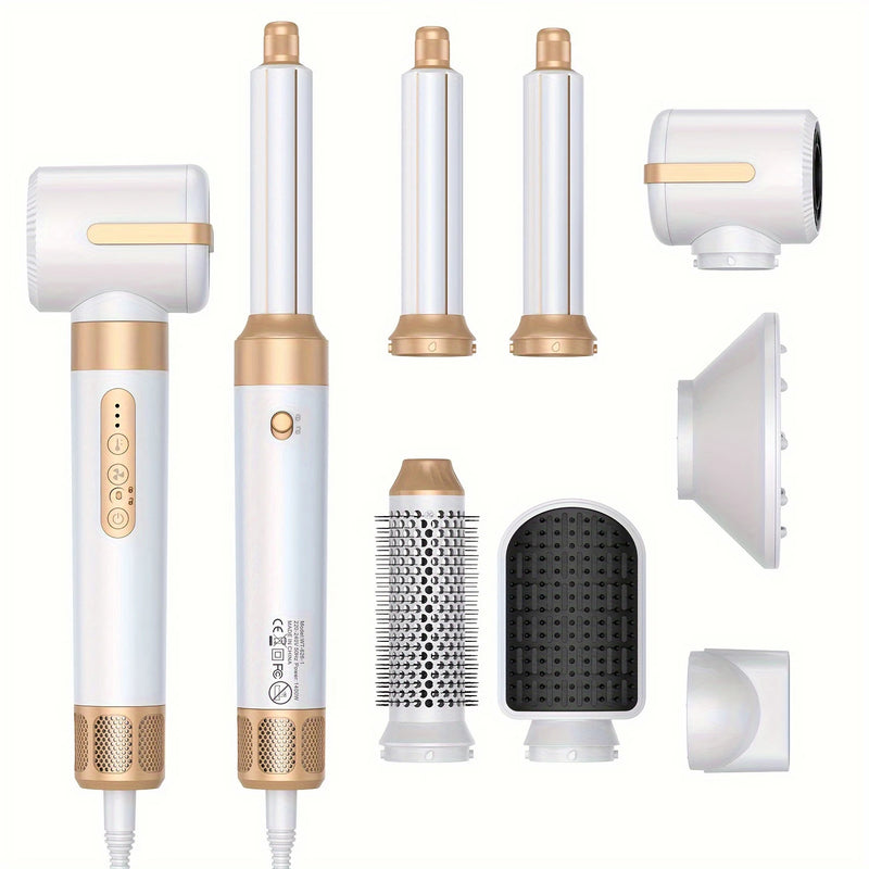 High Speed Hair Dryer Brush 7 In 1 Detachable Hair Styling Tools Ionic Blow Dryer Hot Air Brush Air Styling Curling Iron