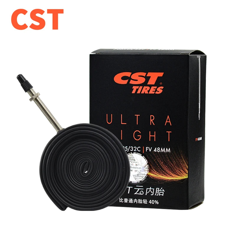 CST 26/27.5/29inch 700C MTB Road Bike Ultra Light inner Tube Presta Schrader FV/SV Valve 0.6mm Bicycle Tire Camera