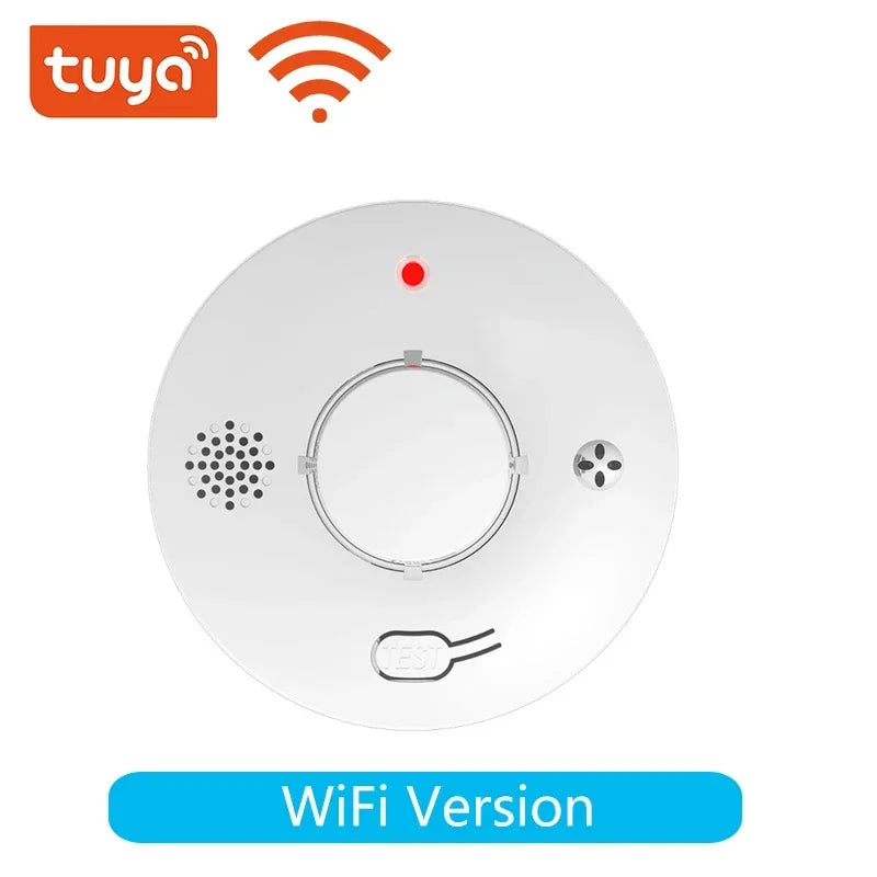 Tuya WiFi Zigbee Smoke Alarm Fire Protection Smoke Detector Smokehouse Combination Fire Alarm Home Security System Firefighters