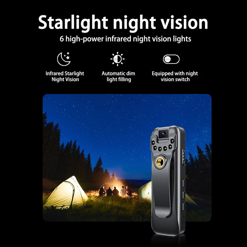 HD 1080P Mini Digtal Bodycam Camera with Screen Sport DV Audio Voice Recorder Night Vision Motion Detect Body Cam Bike Camcorder