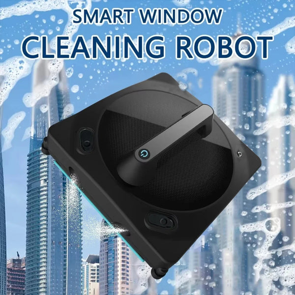 Robot Window Cleaner Purerobo W-V1S With Vibration，Dual Water Spray，High Vacuum Suction Glass Deep Cleaning Window Cleaner Robot