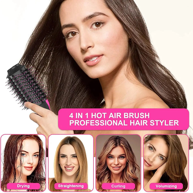 One-Step Volumizer Hair Dryer And Hot Air Brush 4 In 1 Hair Dryer Brush Blow Dryer Brush In One Ceramic Coating Hot Air Brush