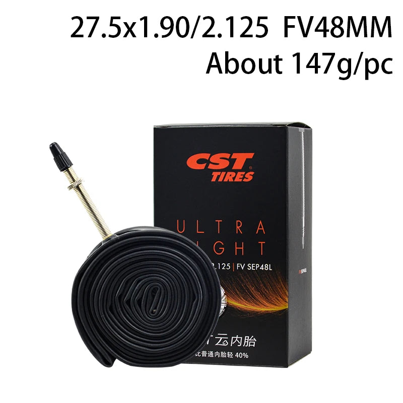 CST 26/27.5/29inch 700C MTB Road Bike Ultra Light inner Tube Presta Schrader FV/SV Valve 0.6mm Bicycle Tire Camera