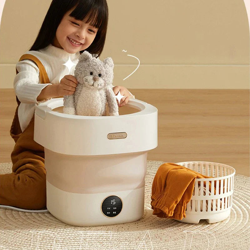 8.5L Portable Washing Machine Foldable Mini Underwear Socks Clothes with Dryer Bucket Washer Camping Home Appliance