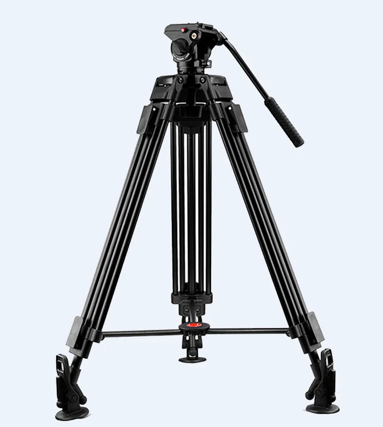 Professional Heavy Duty Video Tripod 75 Inches Aluminum Alloy 360 Degree Fluid Drag Head For Camcorder/dslr Head Camera Tripod