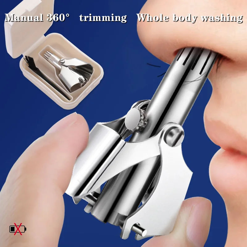 Nose Hair Ear Trimmer For Men Stainless Steel Manual Washable Portable Tondeuse Nez hair remover Nose Vibrissa Razor Shaver