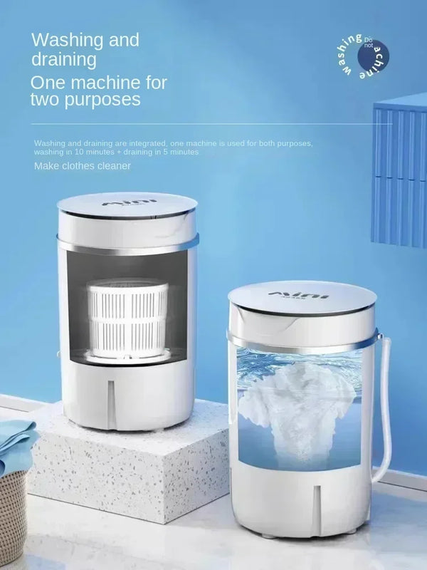 220V VCJ Single Tub  Washing Machine| Mini Laundry Washer for Baby and Child Clothes