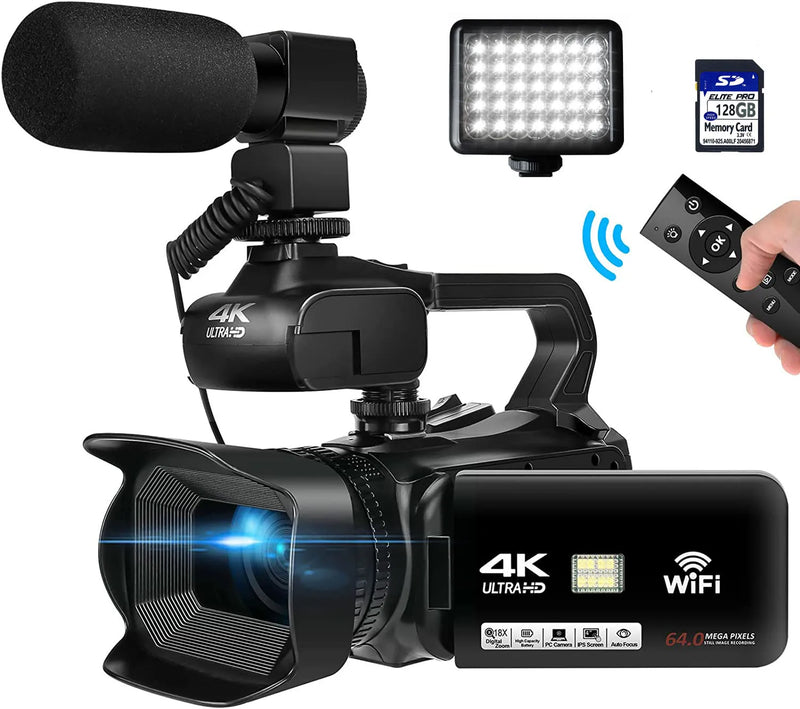 4.0"Touch Screen Digital Video Camera YouTube Camcorder 4K Ultra HD camera 64MP Streaming Camera