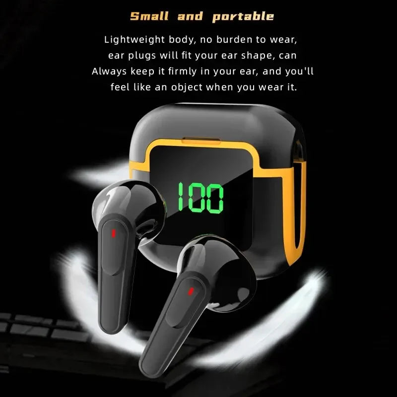 Pro90 Wireless Bluetooth Headset In Ear Digital Display Smart Touch Large Battery Life Music Games Gaming Earphones Headphones