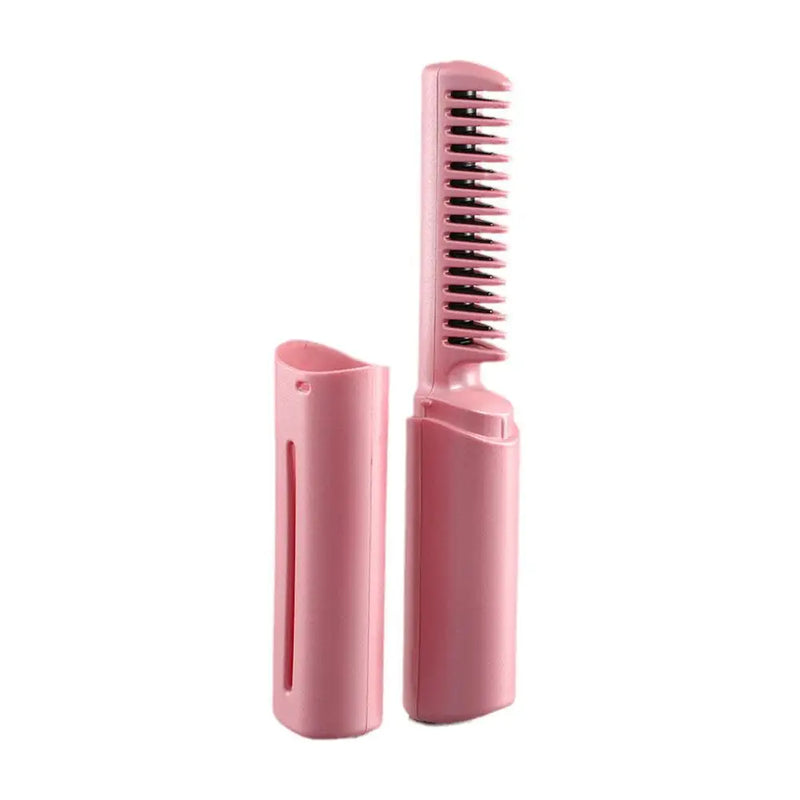 2In1 Wireless Hair Hot Comb Mini Usb Charging Straightener Styling Fast Hair Portable Tools Negative Heating Care Hair Ion K9C5