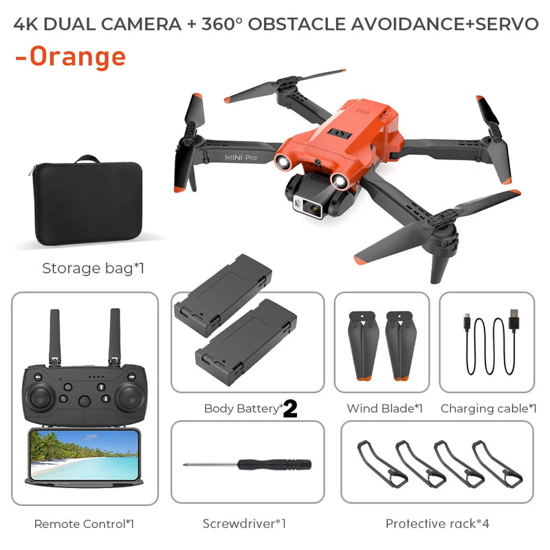 H63 RC Drone 4K Dual Camera Professional 360 Obstacle Avoidance Foldable RC Quadcopter Helicopter Mini Dron Children's Toys Gift