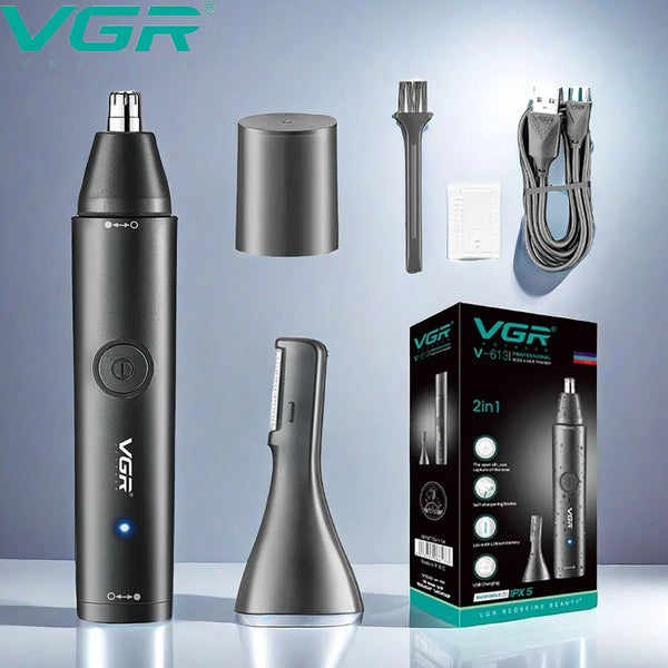 VGR Nose Hair Trimmer Nose and Ear Hairs Trimmer Professional Rechargeable Electric Mini Nose Clipper Trimmer for Men V-613