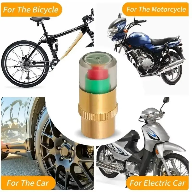 1-4pcs Car Tire Pressure Monitor Valve Cap Auto Motorcycle Tire Pressure External Sensor Inspection Tool Tire Valve Detection