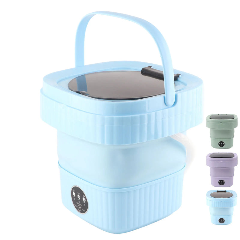 6L Portable Small Foldable Washing Machine with Spin Dryer For Socks Underwear Panties Washer Household Mini Washing Machine