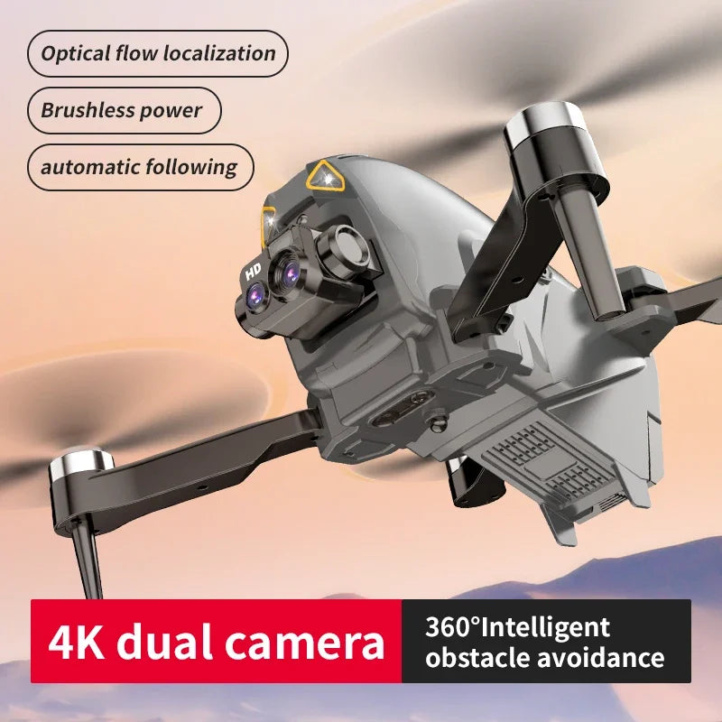 S177 RC Drone 4K Professional HD Dual Camera Brushless Optical Flow Ostacle Avoidance Position Aerial Photography FPV Quadcopter