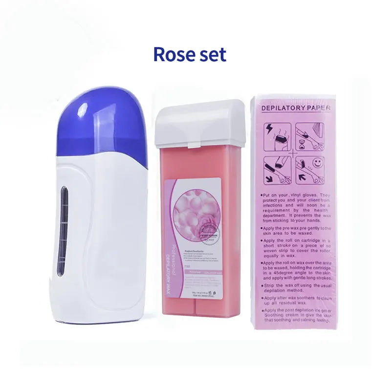 Portable Wax Depilatory Roller Machine Wax Heater Set Hair Removal Cream Waxing Warmer Roll on Wax Heater Roller Epilator