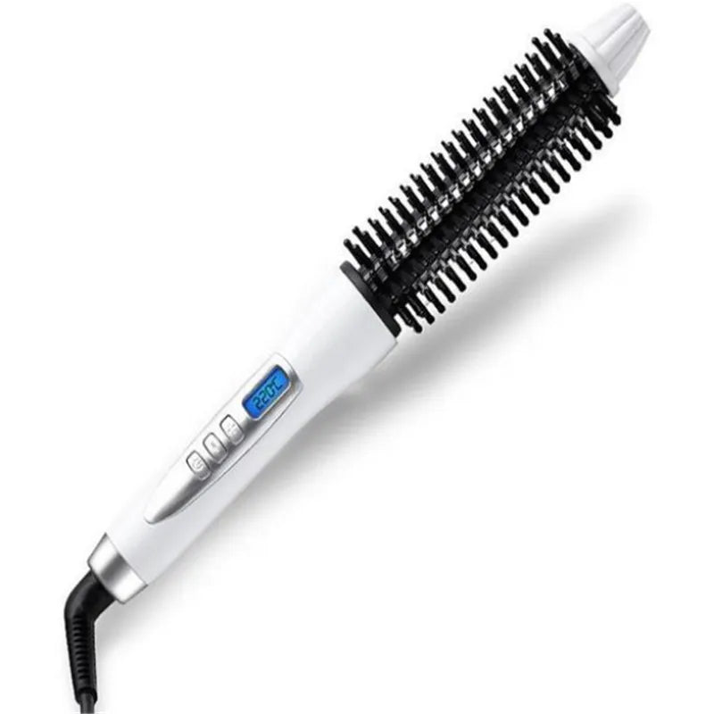 Fast Heater Electric Magic Hair Brush Multifunctional Straightener & Curler Comb Simply Straighter Round Hairbrush Salon Style