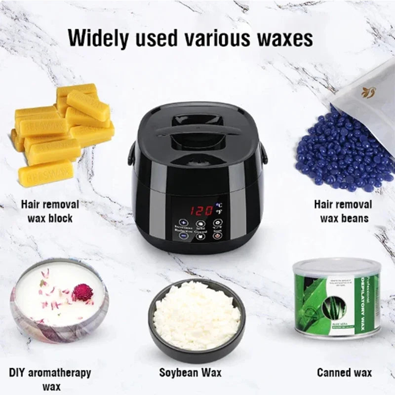 500ml LCD Intelligent Touch Screen Digital Display Wax Bean Heater Machine Warmer Wax Melting Machine Hair Remover Beauty Tools